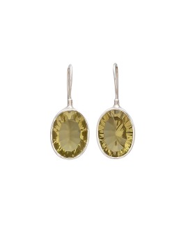 925 Sterling silver Cut Lemon Quartz Earrings