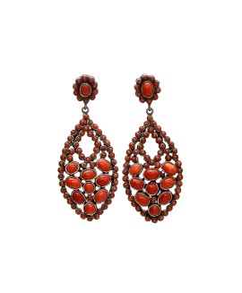 925 Sterling silver Coral Earrings