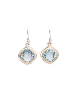 925 Sterling silver Earrings with Blue Topaz