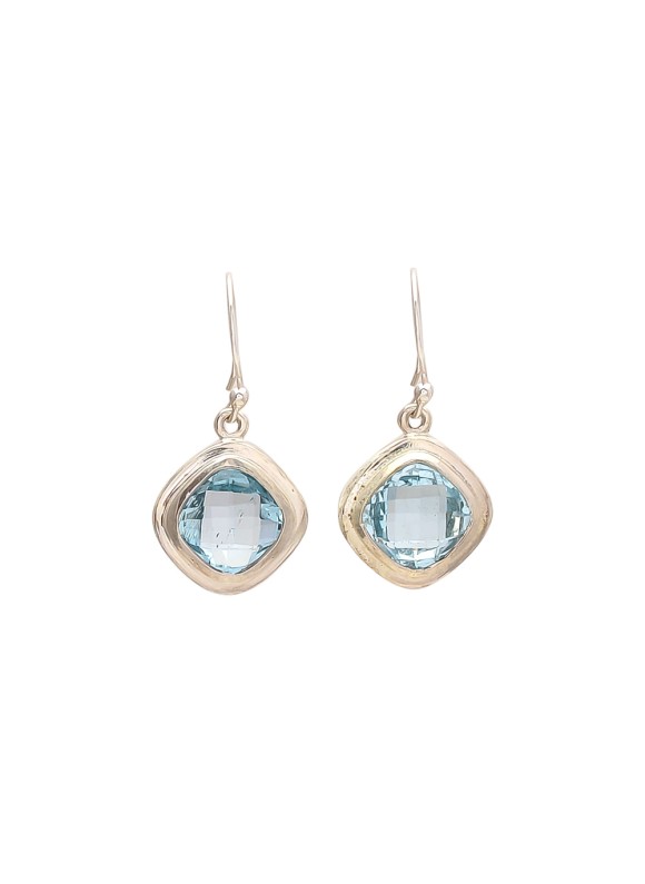 925 Sterling silver Earrings with Blue Topaz