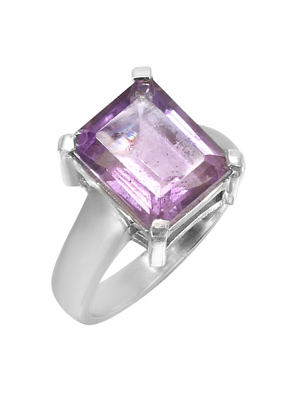 925 Sterling silver Cut Stone Pink Amethyst Rings