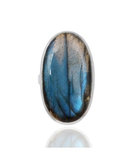 925 Sterling silver Cabochon Stone Labradorite Blue Fire Rings