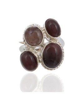 925 Sterling Cabochon silver Cat Eye Rings 