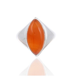 925 Sterling silver Cabochon Carnelian Rings 