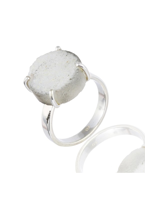 925 Sterling silver Cabochon Druzy Rings