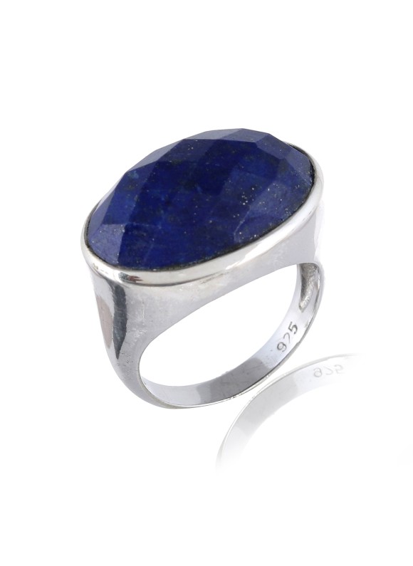 925 Sterling silver Cut Stone Lapis Rings