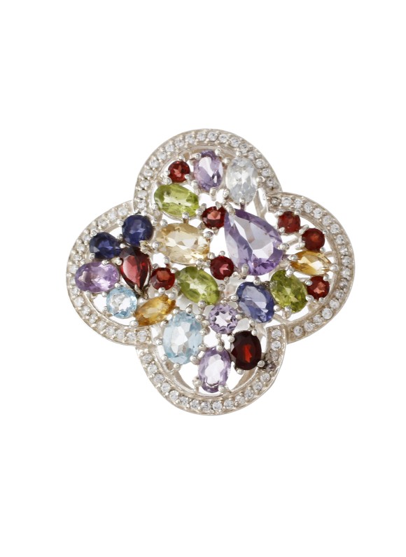 925 Sterling silver Garnet, Amethyst, Peridot, Blue topaz, Citrine, Iolite, Labradorite & Rainbow moonstone Rings