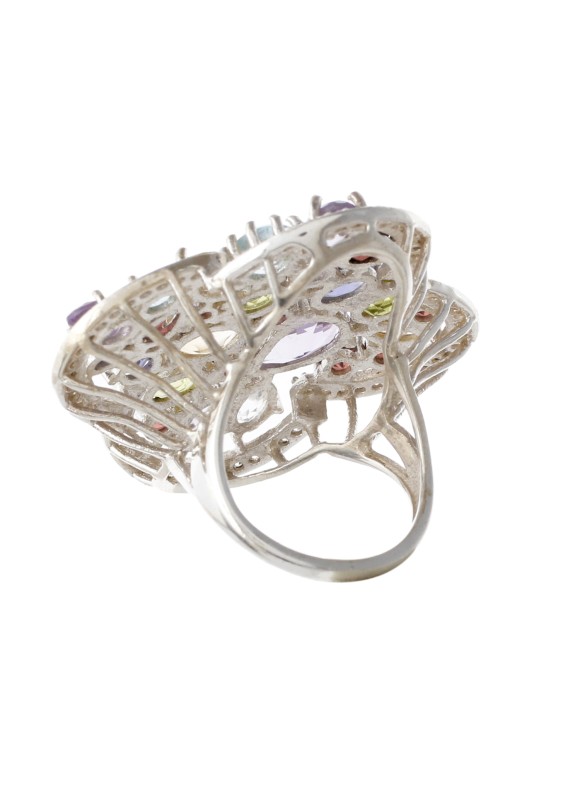925 Sterling silver Garnet, Amethyst, Peridot, Blue topaz, Citrine, Iolite, Labradorite & Rainbow moonstone Rings