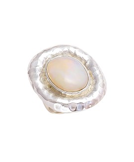 925 Sterling silver Cabochon Opal Rings