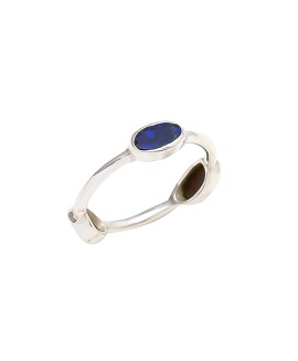 925 Sterling silver Cabochon 3 Piece Opal Rings 