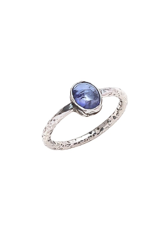 925 Sterling silver Cabochon Tanzanite Rings