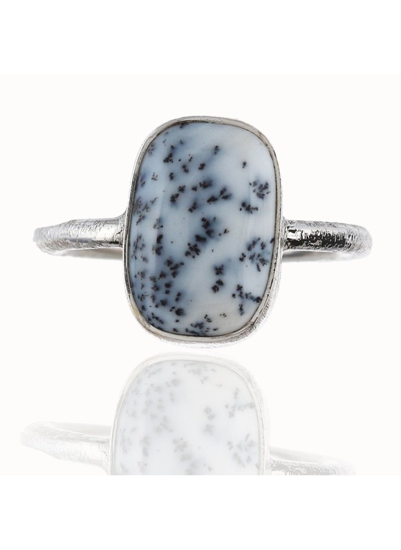 925 Sterling silver Cabochon Stone Ruby Diorite Rings 