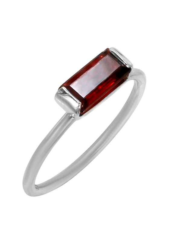 925 Sterling silver Cut Stone Garnet Rings