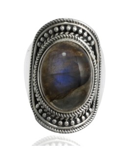 925 Sterling silver Cabochon Stone Labradorite Rings