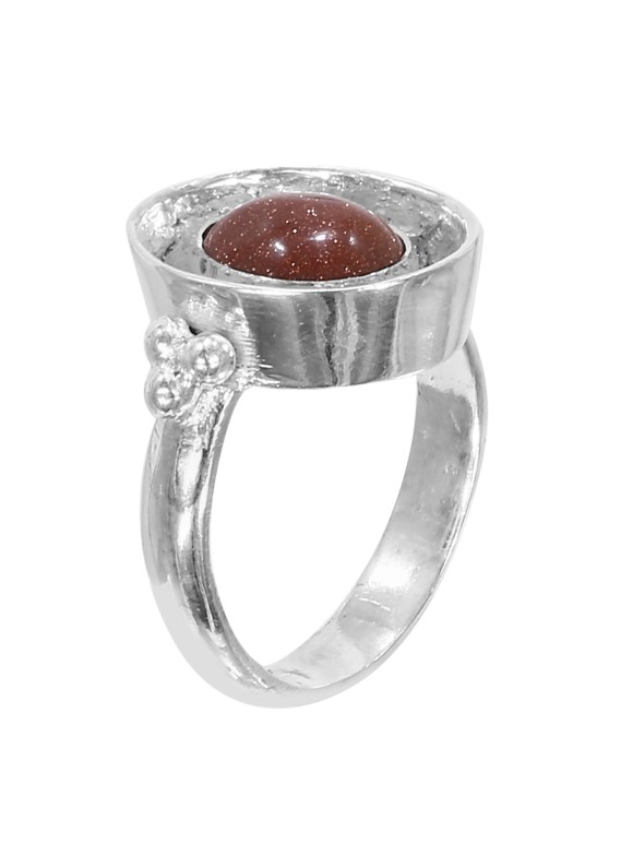 925 Sterling silver Cabochon Sunstone Rings 