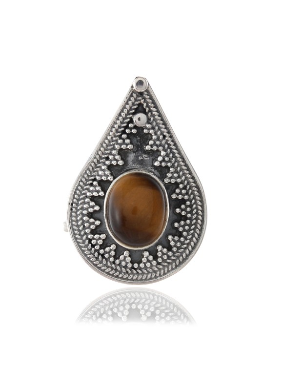 925 Sterling silver Cabochon Stone Tiger Eye Rings