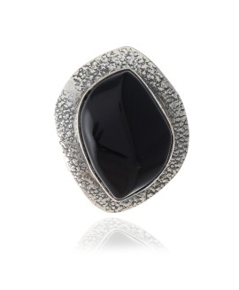 925 Sterling silver Cabochon Stone Black Onyx Rings