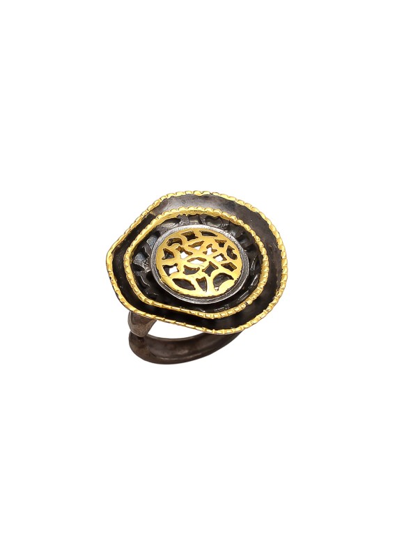 925 Sterling silver Gold & Black  Rhodium Rings