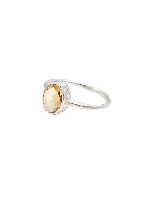 925 Sterling silver Cut Stone Citrine Rings
