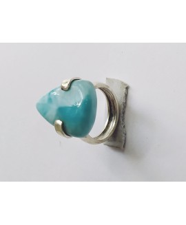 925 Sterling silver Cabochon Larimar Rings