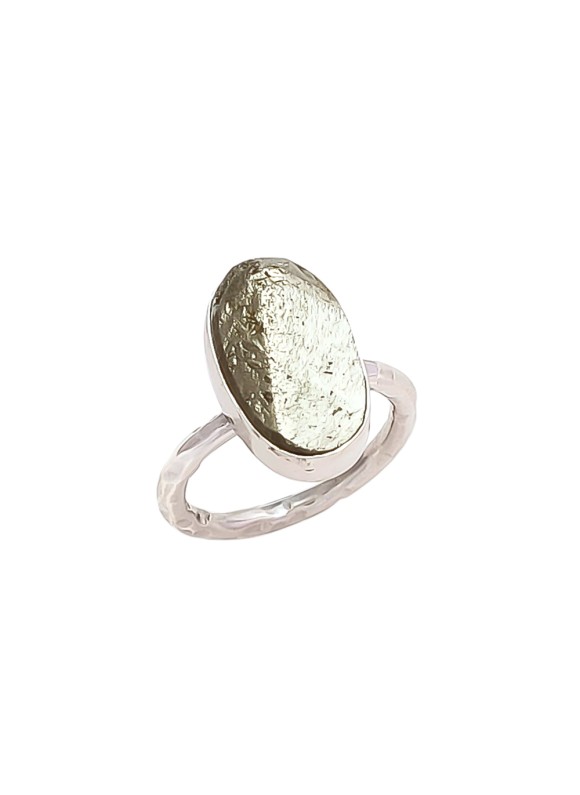 925 Sterling silver Cabochon Pyrite Rings