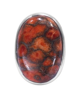 925 Sterling silver Cabochon Recontructed copper Turquoiase  Rings