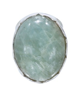 925 Sterling silver Cabochon Aquamarine Rings