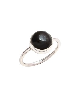 925 Sterling silver Cabochon Black Star Rings