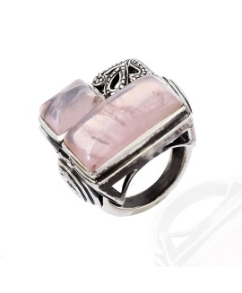 925 Sterling silver Cabachon Rose Quartz Rings