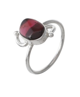 925 Sterling silver Cabochon Garnet Rings